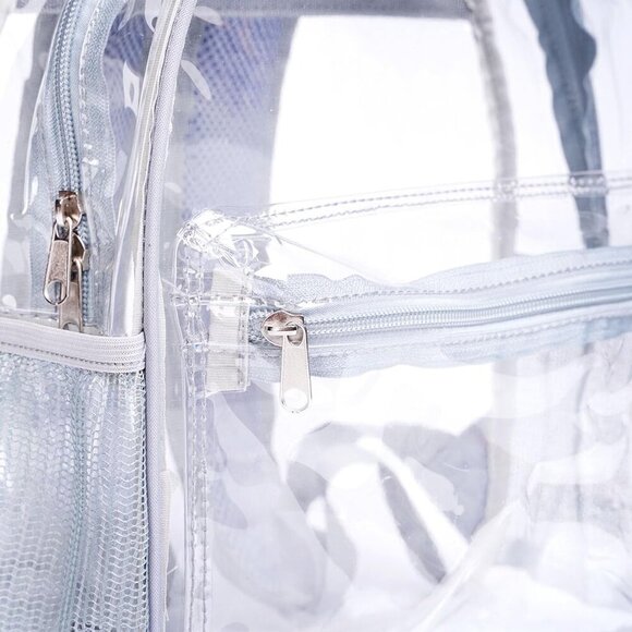 Elegant Stadium Approved Grey Clear Backpack - Waterproof & Comfortable - Picture 9 of 9